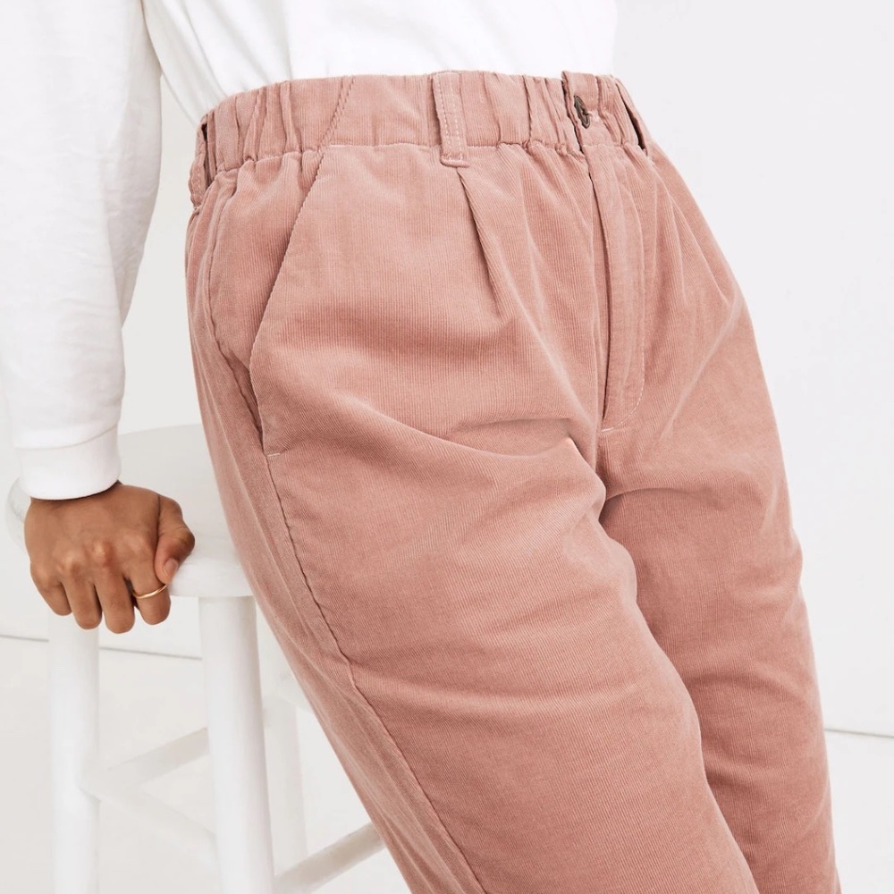 Madewell Pull-On Corduroy Pants (Brown) XXS